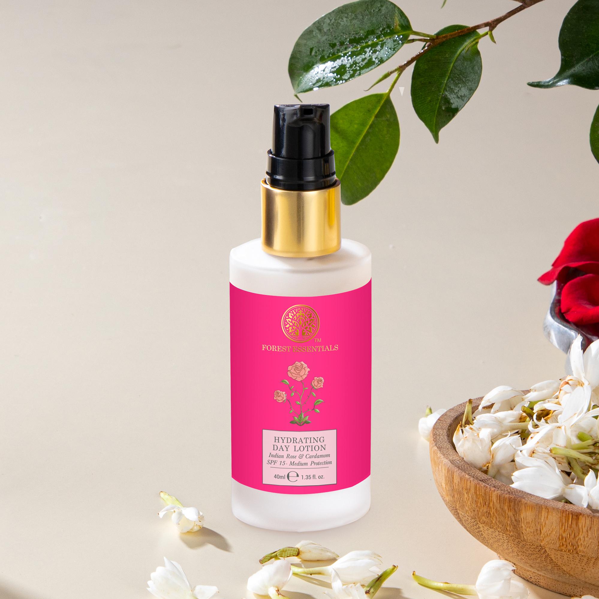 Hydrating Day Lotion Indian Rose and Cardamom - SPF 15