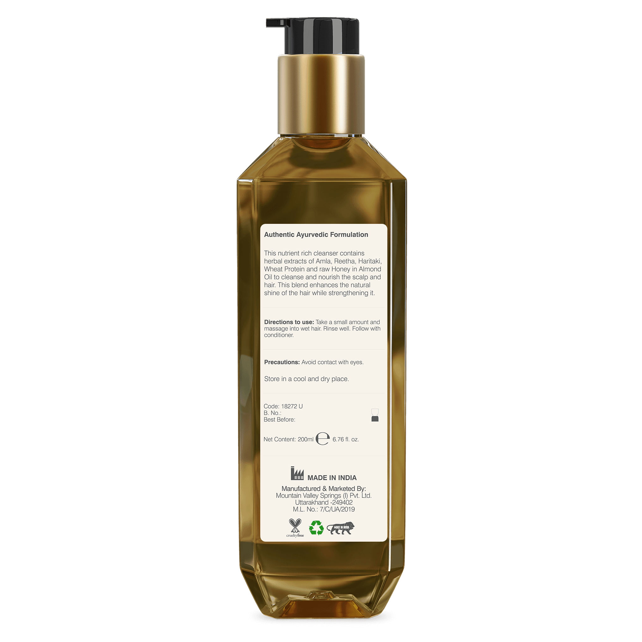 Lustrous Hair Cleanser Amla Honey and Mulethi