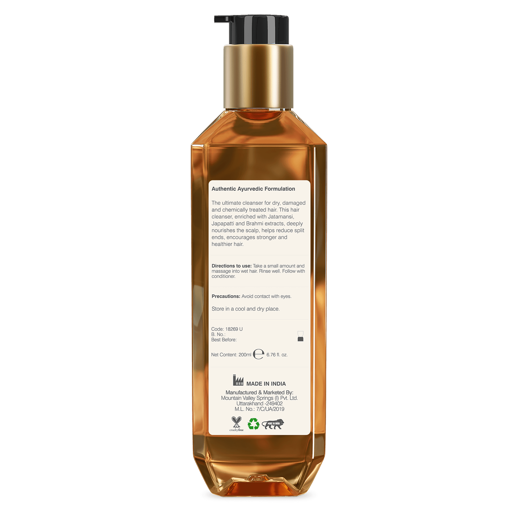 Intense Repair Hair Cleanser Japapatti and Brahmi